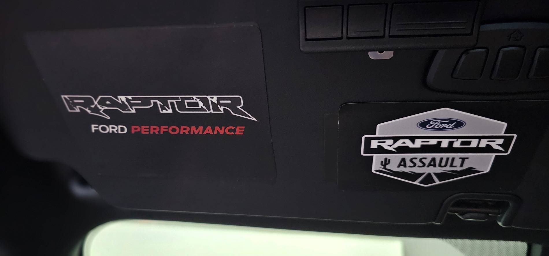 Ford Ranger Sun Visor Stickers by Stickerfab 20240502_121739