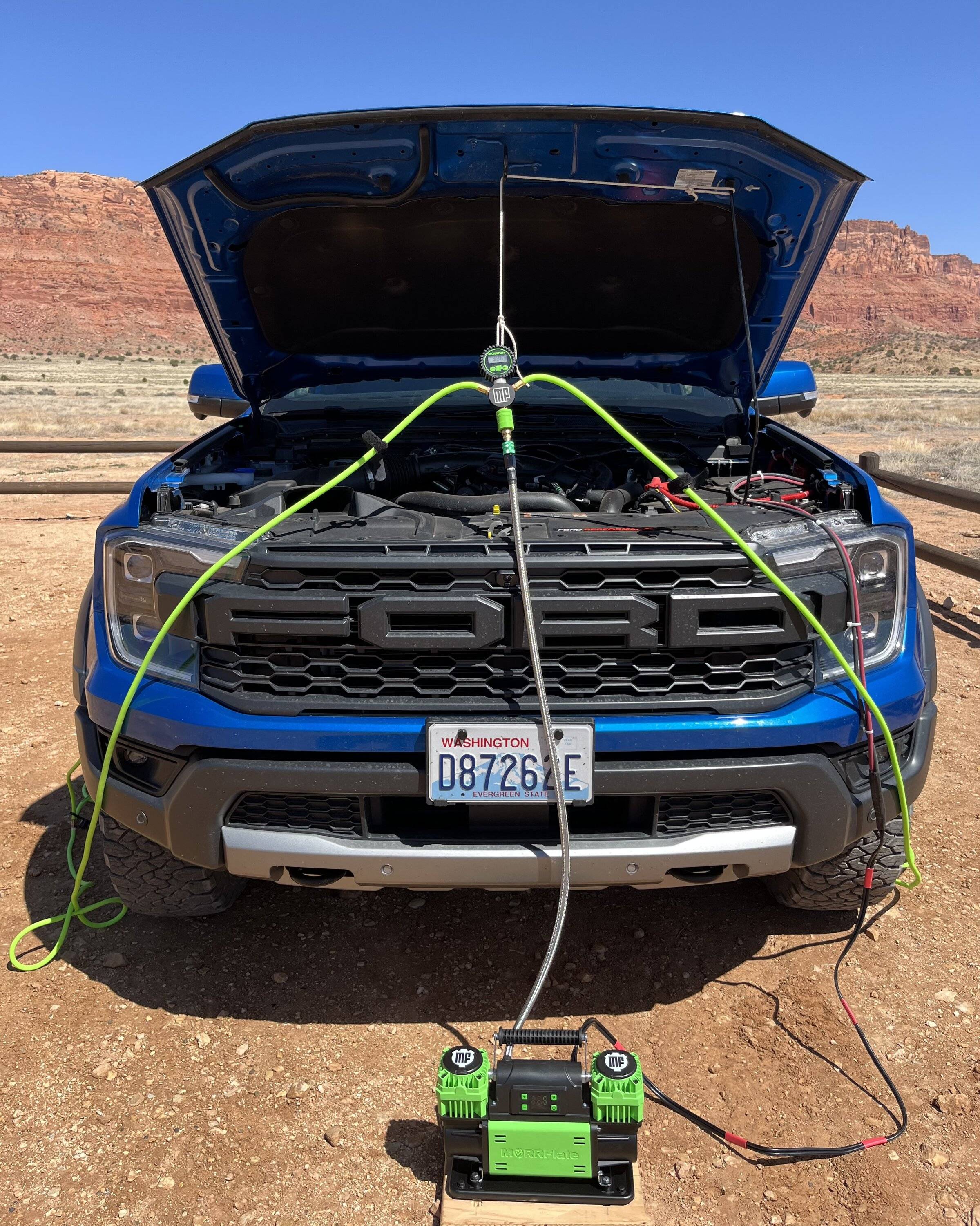 Ford Ranger MORRFlate TenSix PSI Pro compressor and quad hoses work great IMG_0018
