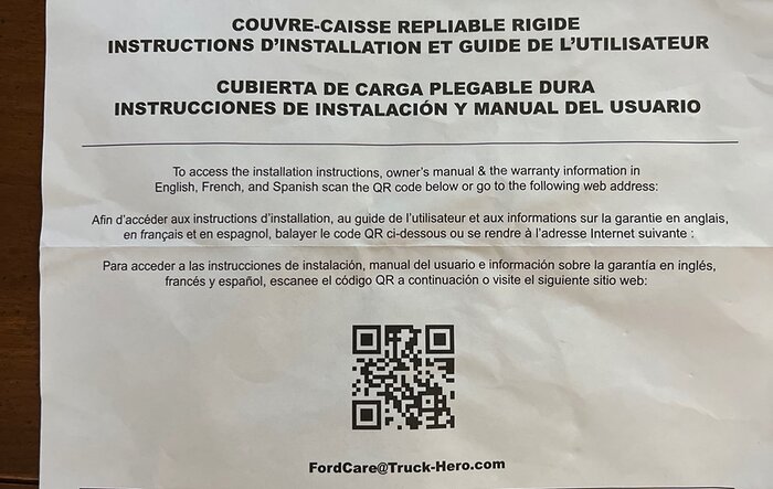 PSA Re: Ford OEM Hard TriFold Bed Cover - Proper OEM Directions / Instructions