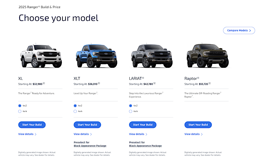 2025 Ranger & Raptor Build and Price Configurator Now Live Ranger6G